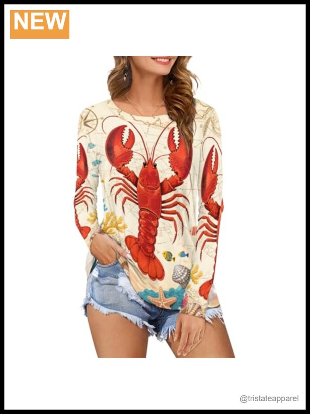 Long Sleeve Crewneck Tops for Women Novelty Printed Blouse Casual Basic Tee